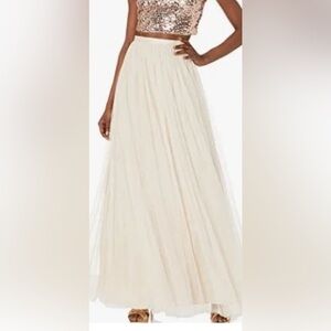 Champagne tulle skirt